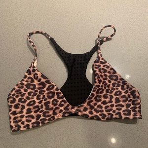 Acacia leopard bikini top